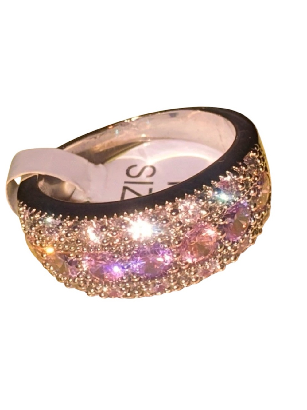 Beautiful Pink & Purple Rhinestone Ring - Picture 3 of 3